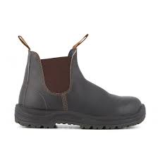 Berwick upon Tweed-Lime Shoe Co-Blundstone-Brown-Stout-Pull on-Work Boots-Steel Toe Caps-Gents-Mens