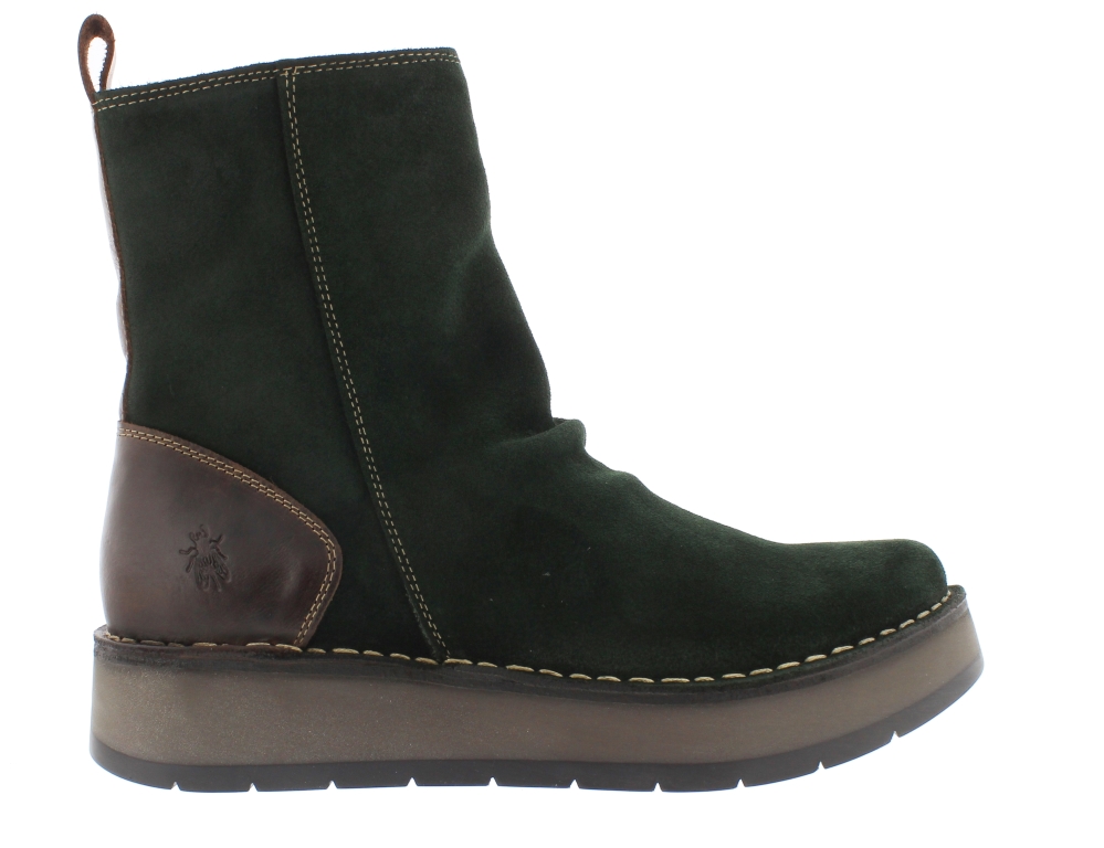 fly green ankle boots