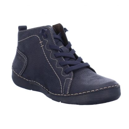 Berwick upon Tweed-Lime Shoe Co-Josef Seibel-Fergey 86-Ocean Blue-Ankle Boots-side zip-winter-comfort