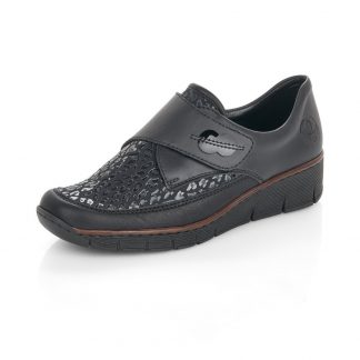 Berwick upon Tweed-Lime Shoe Co-Rieker-Black-Shoe-Velcro Strap-comfort-winter