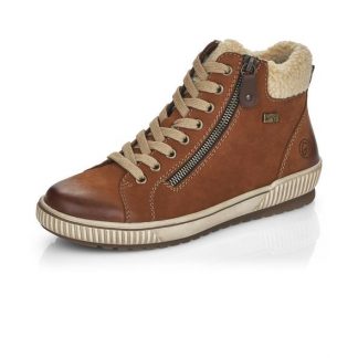 Berwick upon Tweed-Lime Shoe Co-Remonte-Leather-Ankle Boot-Brown-zip-laces-comfort-winter