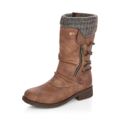 Berwick upon Tweed-Lime Shoe Co-Remonte-Ladies-Mid Length-Brown-Warm Lined-Boots-winter-autumn
