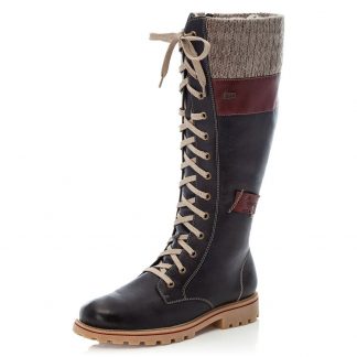 Berwick upon Tweed-Lime Shoe Co-Ladies-Knee High-Rieker-Winter boots-Z1442-warm lined-tex-water resistant