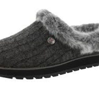 Berwick upon Tweed-Lime Shoe Co-Skechers-Bobs-Slippers-comfort-Charcoal-Grey- slip on-mule