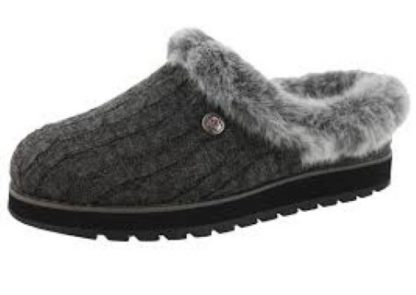 Berwick upon Tweed-Lime Shoe Co-Skechers-Bobs-Slippers-comfort-Charcoal-Grey- slip on-mule