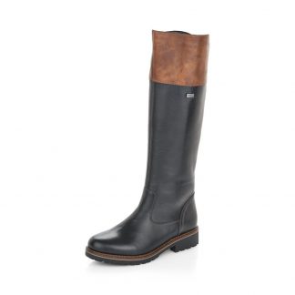 Berwick upon Tweed-Lime Shoe Co-Remonte-R6581/02-leather-ladies-black-tan-winter-comfort