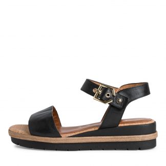 Berwick upon Tweed-Lime Shoe Co-Tamaris-Black-Sandal-Summer-leather-strap-comfort-28222-28