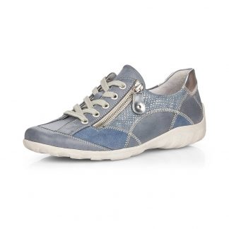 Berwick upon Tweed-Lime Shoe Co-Remonte-Blue-Side zip-laces-comfort-summer