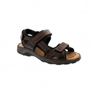 Lime Shoe Co-Berwick upon Tweed-Rieker-Mens-Spring-Summer-2022-Brown-Walking-Sandal-Velcro-26061/25