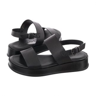 Lime Shoe Co-Berwick upon Tweed-Tamaris-28238-Black-Leather-Sling back-Comfort-Velcro-Ladies-Sandal