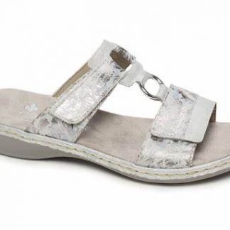 Lime Shoe Co-Berwick upon Tweed-Rieker-Ice White-659X6-Ladies-Slip On-Sandal-Spring-Summer-2022-Velcro