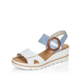 Lime Shoe Co-Berwick upon Tweed-Rieker-67476-Ladies-Summer-Sandal-2022-Spring-Wedge-Velcro-Comfort