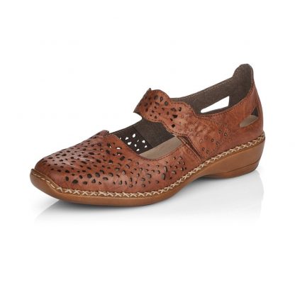 Lime Shoe Co-Berwick upon Tweed-Rieker-41397-ladies-brown-slip on shoe-Spring-Summer-2022-Leather