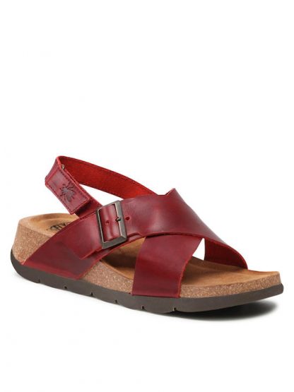 Lime Shoe Co-Berwick upon Tweed-Fly London-Chlo-Red Ladies-Leather-Sling Back-Sandal-Spring-Summer-2022