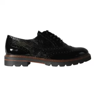 Berwick upon Tweed-Lime Shoe Co-Marco Tozzi-Black-Patent-Shoes-Laces-Brogue-comfort-style