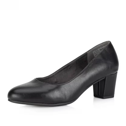 Berwick upon Tweed-Lime Shoe Co-Jana-Navy-Court Shoe-Block Heel-Synthetic-22468-black-comfort