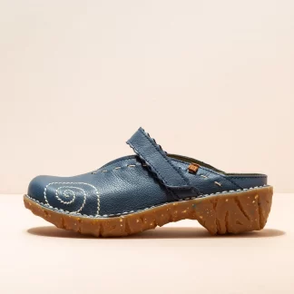 berwick upon tweed-lime shoe co-el naturalista-clog style-blue-ocean-self closure-NG96-YGGDRASIL-leather-comfort