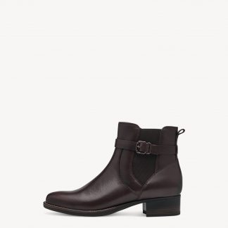 berwick upon tweed-lime shoe co-tamaris-brown-leather-ankle boots-side zip-25371 41-mocca-comfort-autumn-winter