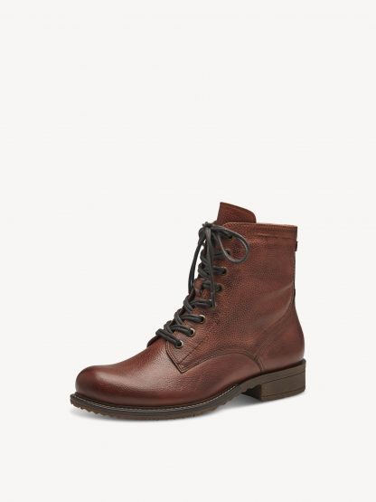berwick upon tweed-lime shoe co-tamaris-cognac-brown-ankle boots-laces-side zip-25812 41-autumn-winter-comfort