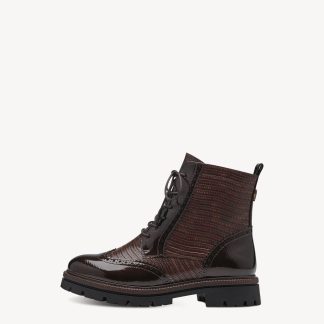 berwick upon tweed-lime shoe co-Marco Tozzi-mocca-ankle boots-laces-side zip-25251-comfort-autumn-winter