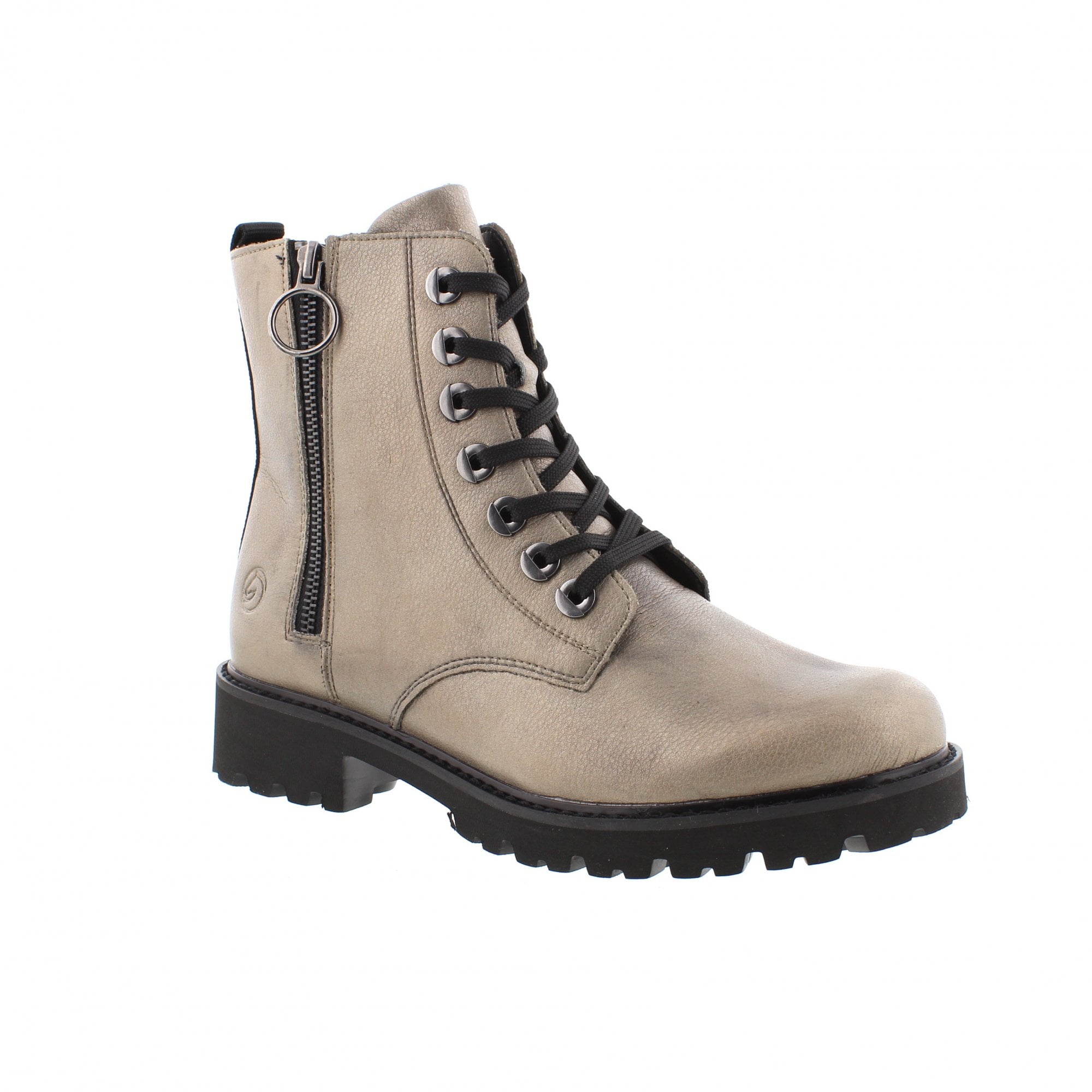 pewter combat boots