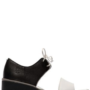 berwick upon tweed-lime shoe co-fly london-BILU-black-white-comfort-wedge-sandals-comfort-spring summer-leather