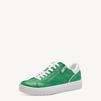berwick upon tween-lime shoe co-marco tozzi-vegan-23718-ladies-leaf green-laces-side zip-summer-comfort