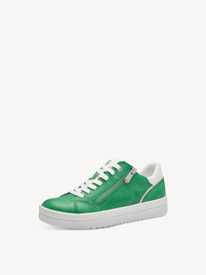 berwick upon tween-lime shoe co-marco tozzi-vegan-23718-ladies-leaf green-laces-side zip-summer-comfort