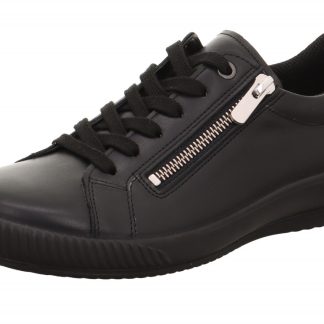 berwick upon tweed-lime shoe co-tanaro 5.0-leather-black-trainers-side zip-comfort-summer