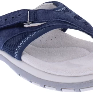 berwick upon tweed-lime shoe co-free spirit-Juliet-navy-toe post-sandals-summer-comfort