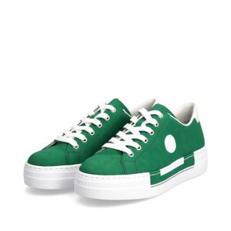berwick upon tweed-lime shoe co-N49W1 52-ladies green-trainers-laces-comfort-summer