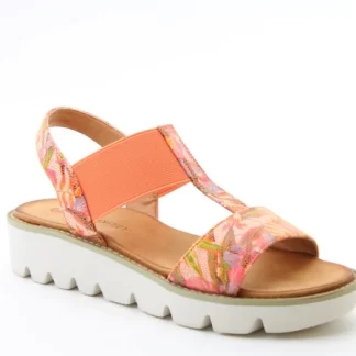 Berwick upon tweed-lime shoe co-heavenl;y feet-ritz-floral orange-sandals-comfort-summer