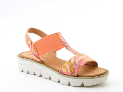 Berwick upon tweed-lime shoe co-heavenl;y feet-ritz-floral orange-sandals-comfort-summer