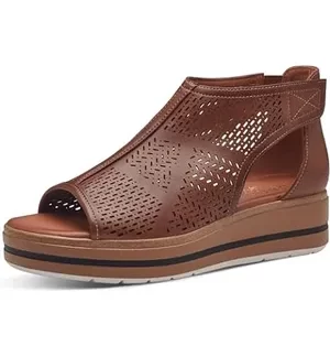 berwick upon tweed-lime shoe co-jana-28260-cognac-laser cut out-sandals-velcro-summer-comfort