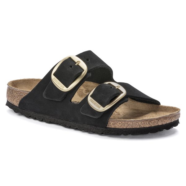 berwick upon tweed-lime shoe co-birkenstock-black-big buckle-nubuck-comfort-summer