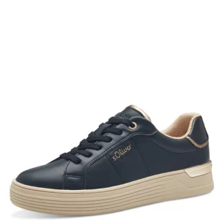 berwick upon tweed-lime shoe co-s oliver-navy-trainers-23603-autumn-winter-comfort