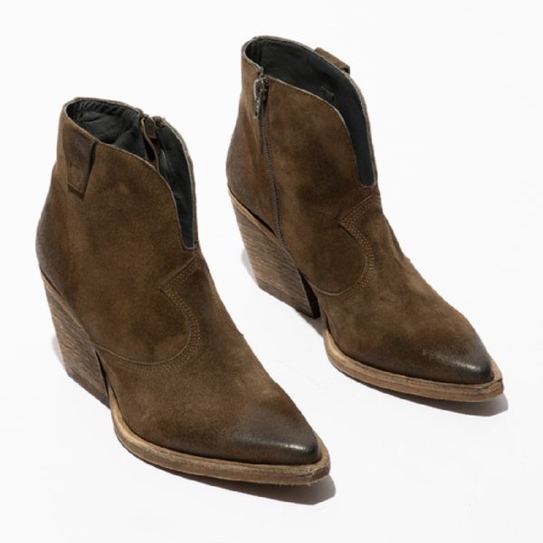 Fly London WAXI 185FLY Miltary Oil Suede Cowboy Ankle Boots - Image 2