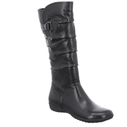 berwick upon tweed-lime shoe co-josef seibel-naly 23-side zip-black-slouched-tall boots-knee boots-comfort-autumn-winter