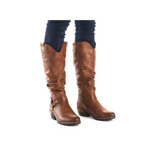 berwick upon tweed-lime shoe co-rieker-ladies-knee high boots-93670-tan-brown-comfort-autumn-winter-warm