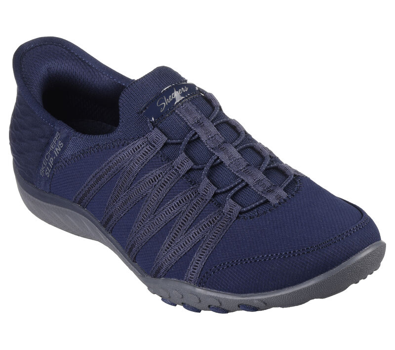 berwick upon tweed-lime shoe co-skechers-navy-slip ins-100593-comfort