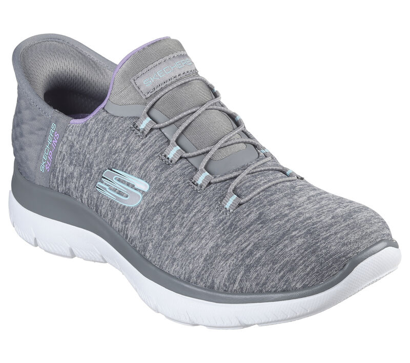 berwick upon tweed-lime shoe co-skechers-149937-grey-mint-comfort-slip ins-machine washable