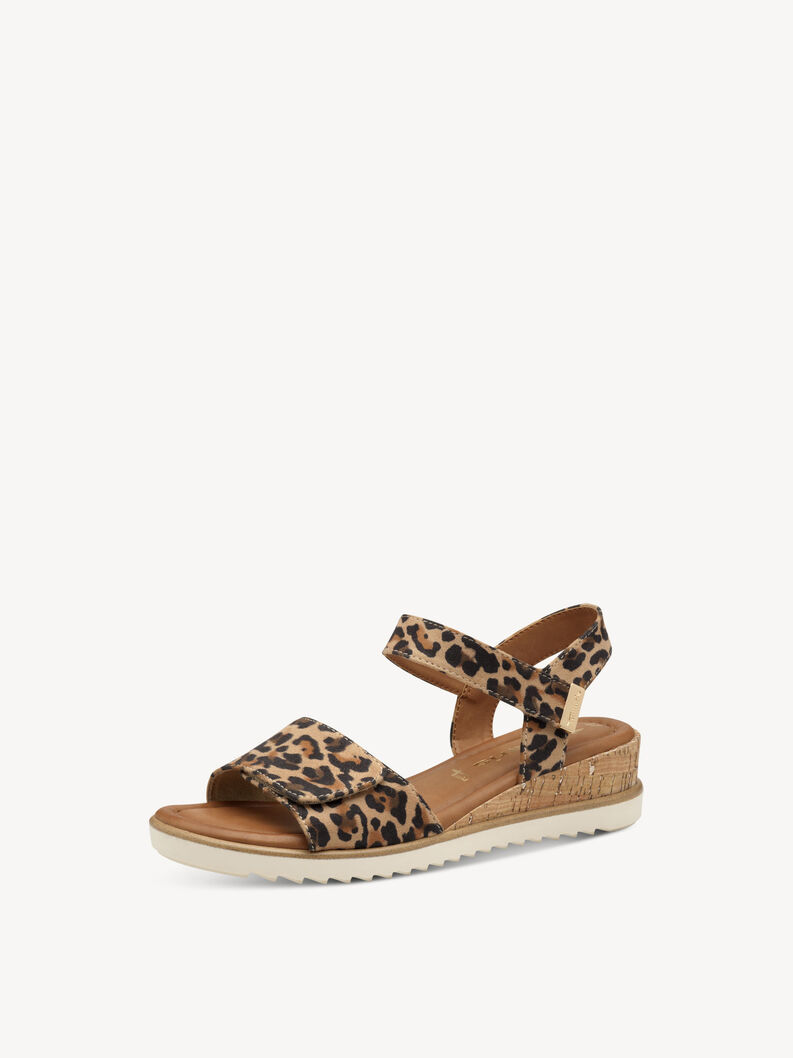 berwick upon tweed-lime shoe co-tamaris-leopard print-28118-sandals-summer-comfort